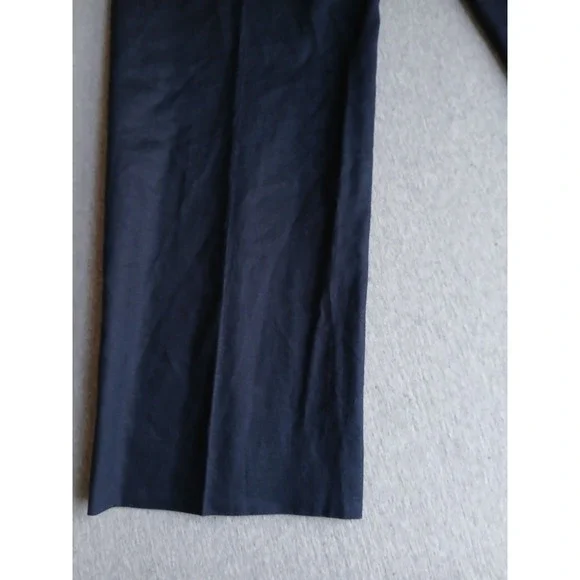 Lauren Ralph Lauren Pants 14 P Linen Trouser Navy Office Work Career Corp VTG - Picture 8 of 11